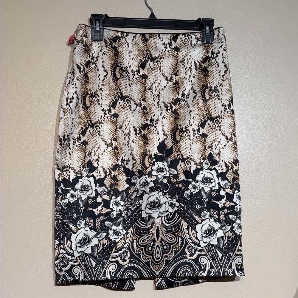 White House Black Market Snake Print Pencil Skirt